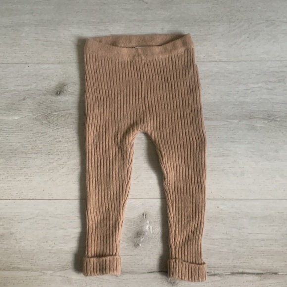 Zara CASHMERE KNIT LEGGINGS‎ ribbed size 9-12 months unisex - Picture 4 of 5